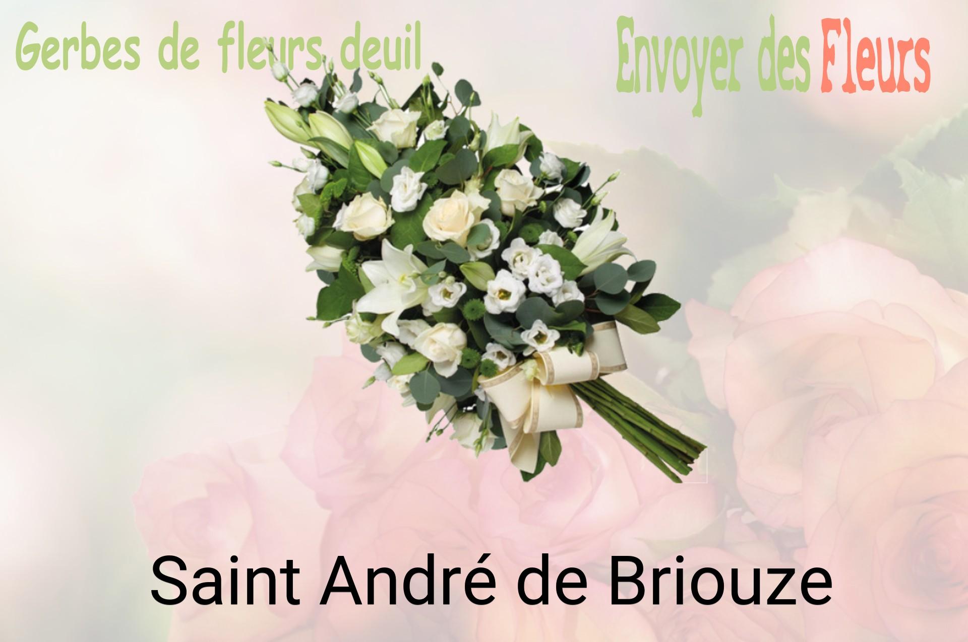 Gerbe de fleurs de deuil livrée à Saint-André-de-Briouze
